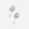 Crystal Pearl Droplet Earrings Crystal Pearl Droplet Earrings