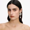 Crystal Pearl Droplet Earrings Crystal Pearl Droplet Earrings