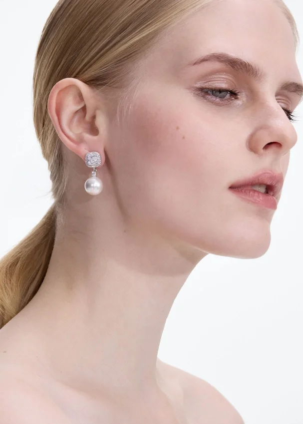 Crystal Pearl Earrings Crystal Pearl Earrings