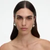 Crystal Pearl Petal Earrings Crystal Pearl Petal Earrings