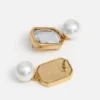 Crystal Pearl Tiered Earrings Crystal Pearl Tiered Earrings