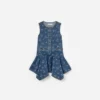 Denim Bow Printed Dress Denim Bow Printed Dress