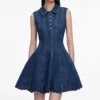 Denim Broderie Mini Dress Denim Broderie Mini Dress