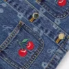 Denim Cherry Bow Printed Jacket Denim Cherry Bow Printed Jacket