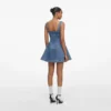 Denim Flared Logo Mini Dress Denim Flared Logo Mini Dress
