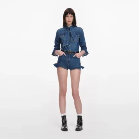 Denim Frill Playsuit