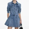 Denim Mini Shirt Dress Denim Mini Shirt Dress