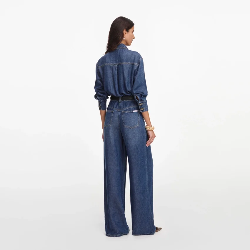 Denim Relaxed Fit Jumpsuit Denim Relaxed Fit Jumpsuit