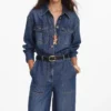Denim Relaxed Fit Jumpsuit Denim Relaxed Fit Jumpsuit