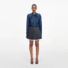 Denim Tie Neck Shirt Denim Tie Neck Shirt