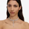 Double Crystal Bow Choker Double Crystal Bow Choker