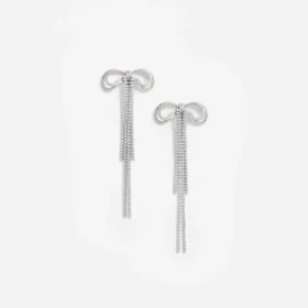 Double Crystal Bow Earrings