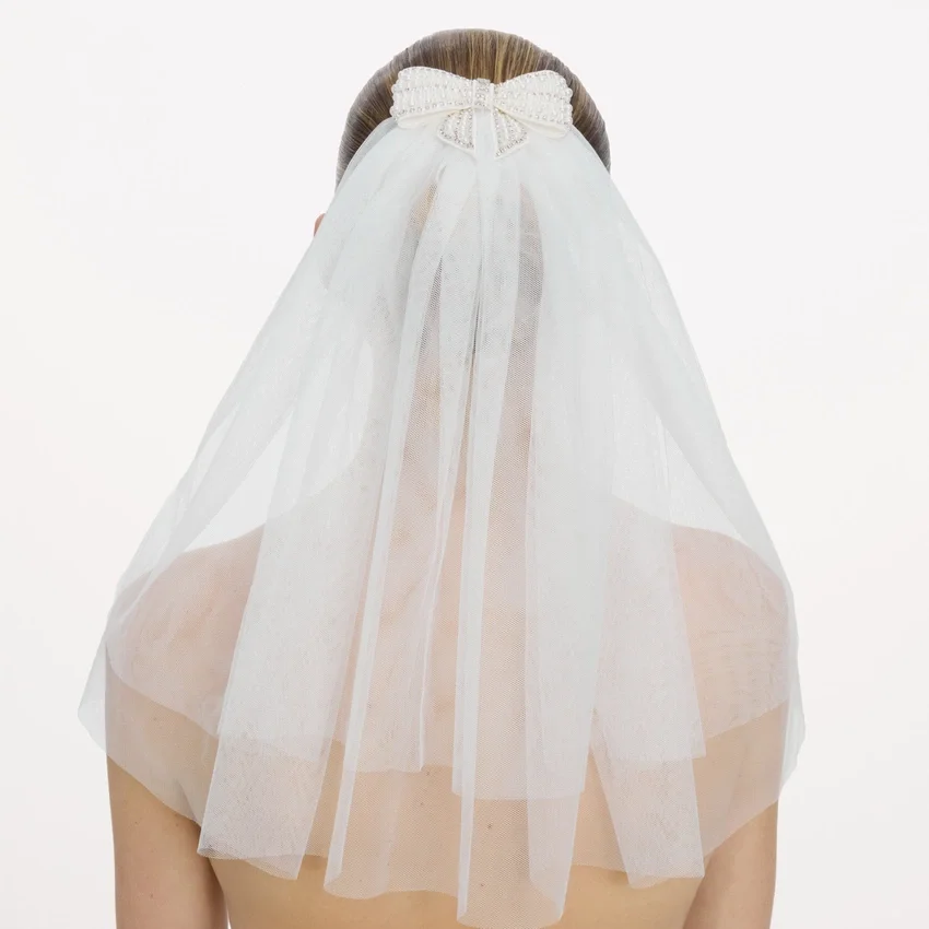 Embellished Bow Veil Embellished Bow Veil
