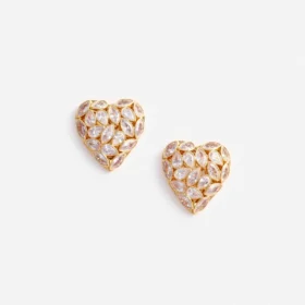 Embellished Heart Earrings
