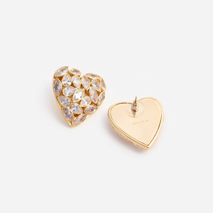 Embellished Heart Earrings Embellished Heart Earrings