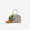 Embossed Leather Grey Mini Bag