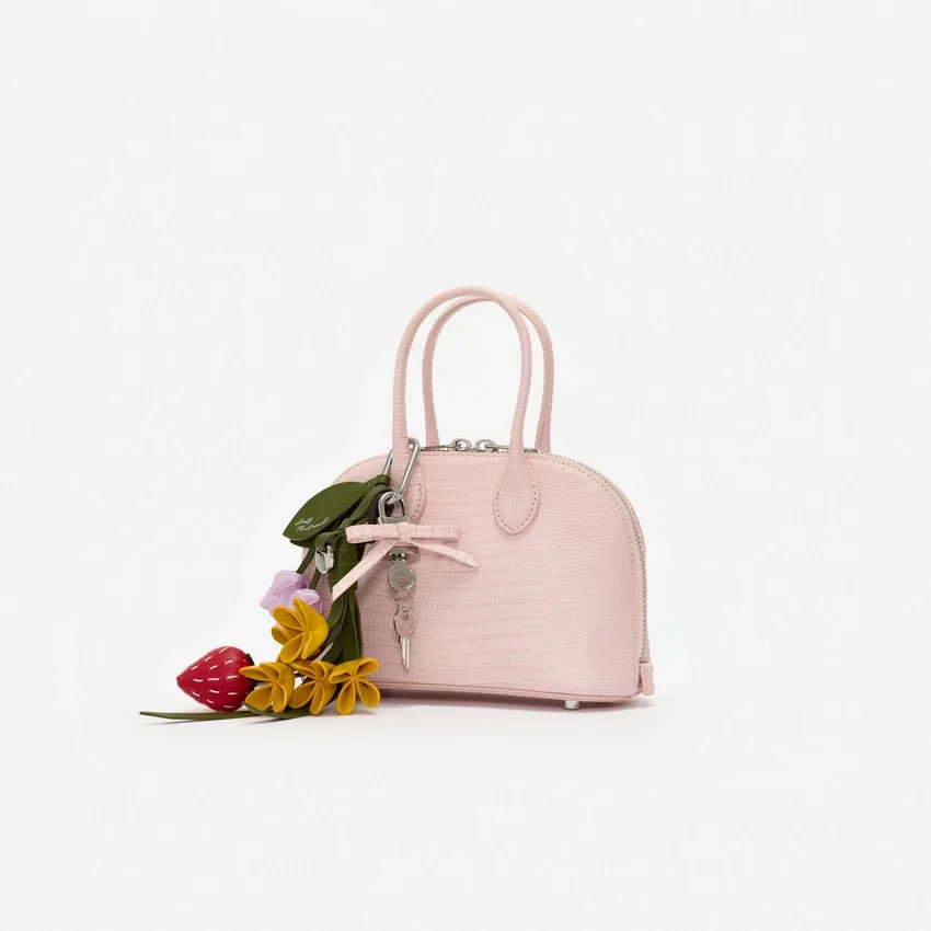 Embossed Leather Pink Mini Bag Embossed Leather Pink Mini Bag