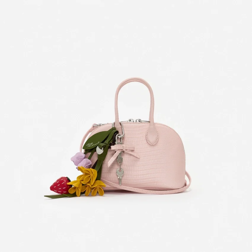 Embossed Leather Pink Mini Bag Embossed Leather Pink Mini Bag