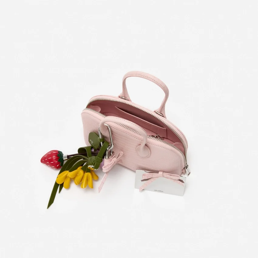 Embossed Leather Pink Mini Bag Embossed Leather Pink Mini Bag