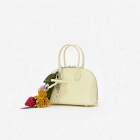 Embossed Leather Yellow Mini Bag Embossed Leather Yellow Mini Bag