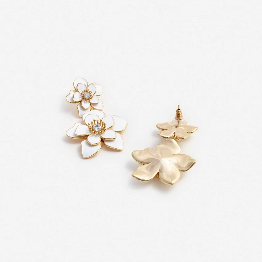 Enamel Flower Tiered Earrings Enamel Flower Tiered Earrings