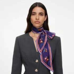Floral Printed Twill Scarf