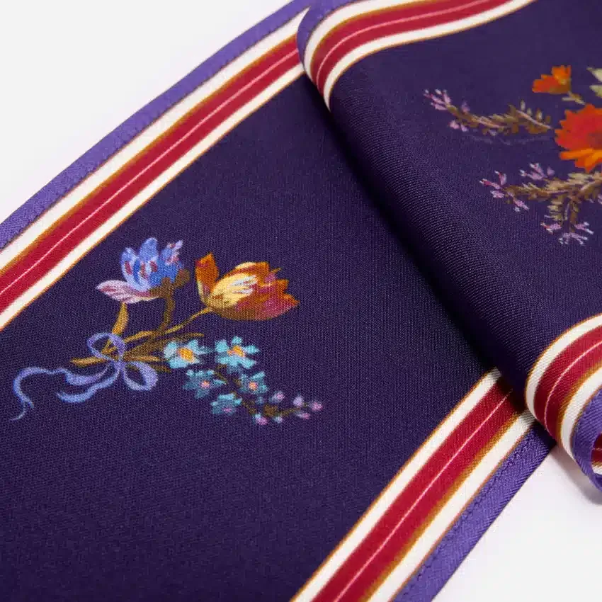 Floral Printed Twill Scarf Floral Printed Twill Scarf