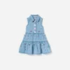 Flower Denim Embroidered Dress Flower Denim Embroidered Dress