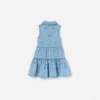 Flower Denim Embroidered Dress Flower Denim Embroidered Dress