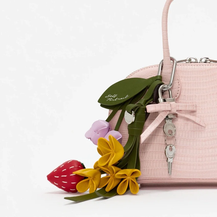 Flower Strawberry Bag Charm Flower Strawberry Bag Charm