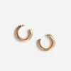 Gold And Crystal Hoop Earrings