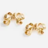 Gold Bow Earrings