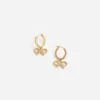 Gold Bow Hoop Earrings