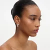 Gold Bow Pearl Earrings Gold Bow Pearl Earrings
