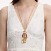 Gold Coral Charm Cluster Necklace Gold Coral Charm Cluster Necklace