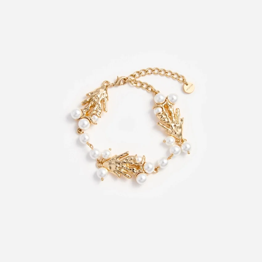 Gold Coral Pearl Bracelet Gold Coral Pearl Bracelet