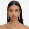 Gold Coral Pearl Earrings Gold Coral Pearl Earrings