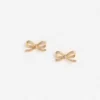 Gold Crystal Bow Earrings Gold Crystal Bow Earrings