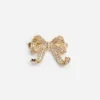 Gold Crystal Bow Hair Clip