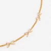 Gold Crystal Bow Necklace Gold Crystal Bow Necklace