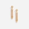 Gold Crystal Cluster Tiered Earrings Gold Crystal Cluster Tiered Earrings