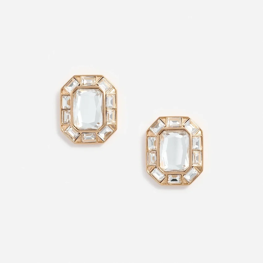 Gold Crystal Earrings Gold Crystal Earrings