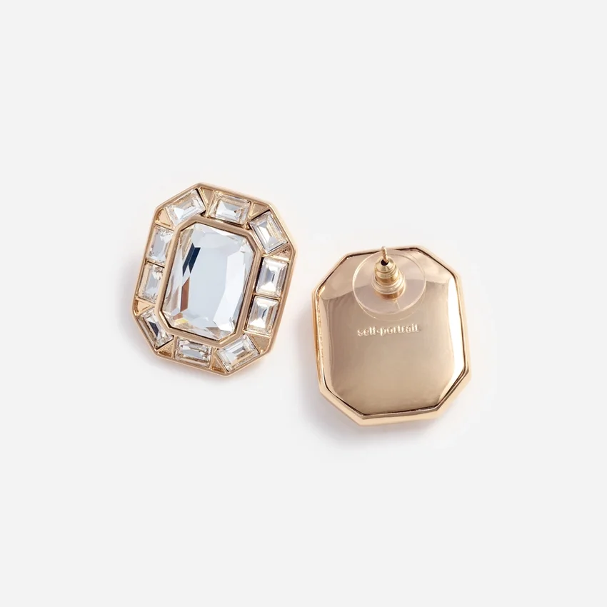 Gold Crystal Earrings Gold Crystal Earrings