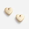 Gold Crystal Heart Earrings