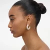 Gold Crystal Hoop Earring Gold Crystal Hoop Earring