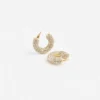 Gold Crystal Hoop Earring Gold Crystal Hoop Earring