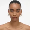 Gold Crystal Hoop Earring Gold Crystal Hoop Earring