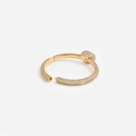 Gold Crystal Knot Bangle