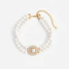 Gold Crystal Pearl Choker Gold Crystal Pearl Choker