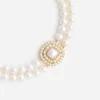 Gold Crystal Pearl Choker Gold Crystal Pearl Choker